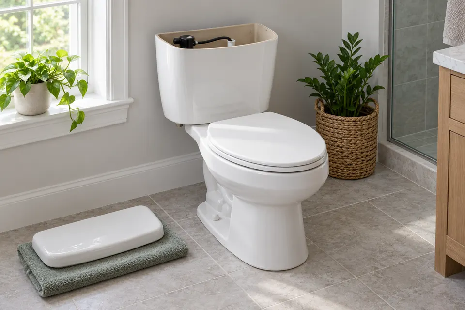 Generated illustration of a household toilet in Sacramento.
